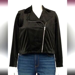 LC Lauren Conrad Women's Motorcycle Jacket    Size 3X    NWT Black